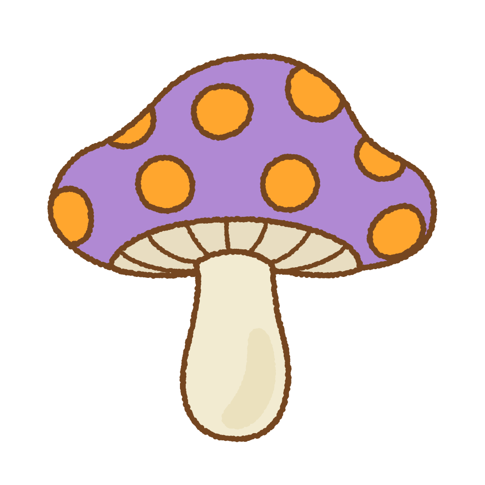 毒キノコのフリーイラスト Clip art of poisonous mushroom