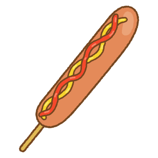 フランクフルトソーセージのイラスト