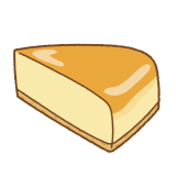 ベイクドチーズケーキのフリーイラスト Clip art of baked-cheesecake