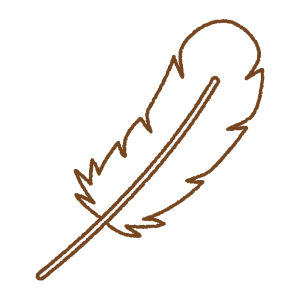 白い羽根のフリーイラスト Clip art of white feather