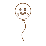 ハロウィンバルーンのフリーイラスト Clip art of halloween-ballon