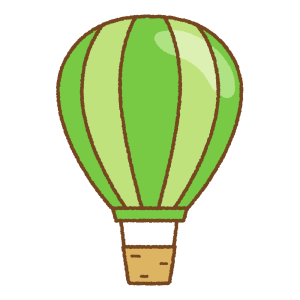 気球のフリーイラスト Clip art of hot air balloon