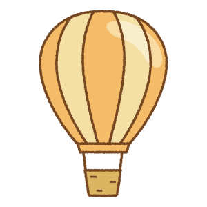 気球のフリーイラスト Clip art of hot air balloon