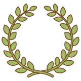 月桂樹のフリーイラスト Clip art of laurel-wreath