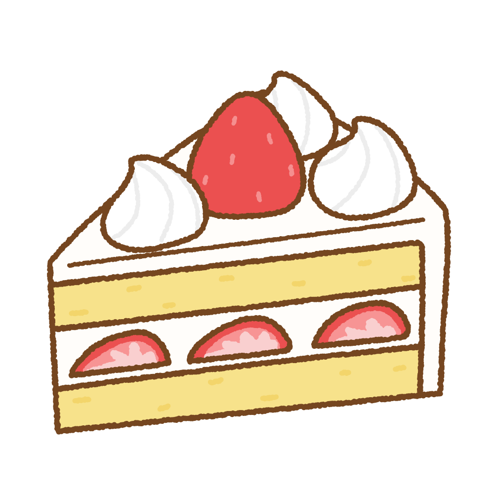 イチゴのショートケーキのイラスト 商用okの無料イラスト素材サイト ツカッテ