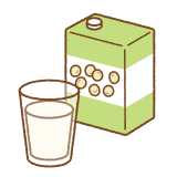 豆乳のフリーイラスト Clip art of soymilk