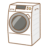 ドラム式洗濯機のフリーイラスト Clip art of washing-machine-drum