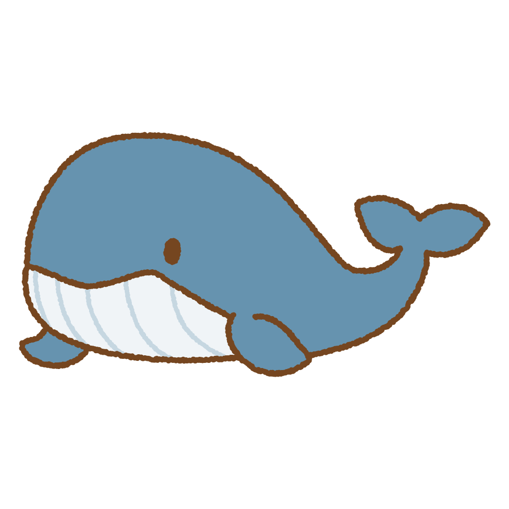 クジラのフリーイラスト Clip art of whale