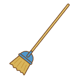 ほうきのフリーイラスト Clip art of broom