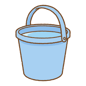 バケツのフリーイラスト Clip art of bucket