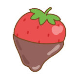 チョコイチゴのフリーイラスト Clip art of choco-strawberry