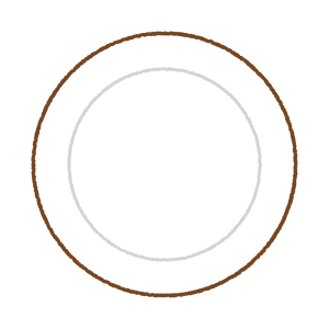 お皿のフリーイラスト Clip art of dish