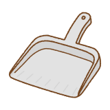 ちりとりのフリーイラスト Clip art of dustpan