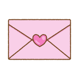 ラブレターのフリーイラスト Clip art of love-letter
