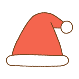 サンタ帽のフリーイラスト Clip art of santa cap