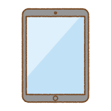 タブレット端末のフリーイラスト Clip art of tablet-computer