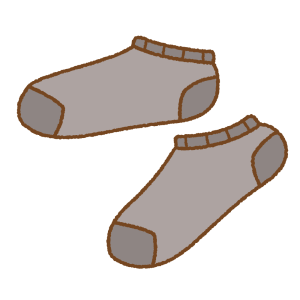 スニーカーソックスのフリーイラスト Clip art of ankle socks