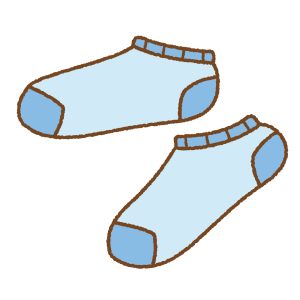 スニーカーソックスのフリーイラスト Clip art of ankle socks