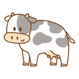 牛のフリーイラスト Clip art of female cow
