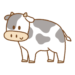 牛のフリーイラスト Clip art of male cow
