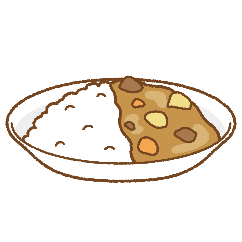 カレーライスのイラスト 商用okの無料イラスト素材サイト ツカッテ