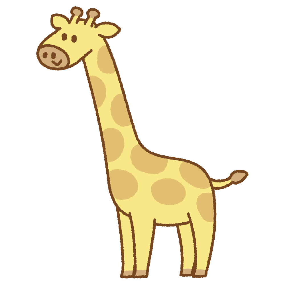 キリンのフリーイラスト Clip art of giraffe