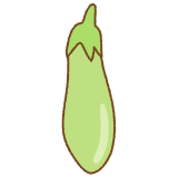 青ナスのフリーイラスト Clip art of green-eggplant