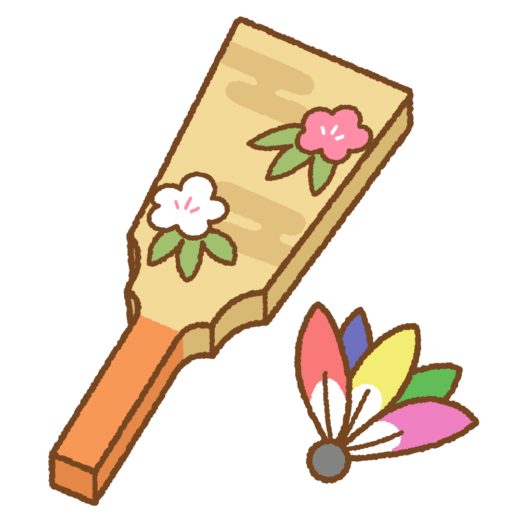 羽子板のイラスト
