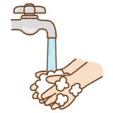 手洗いのフリーイラスト Clip art of washing hands