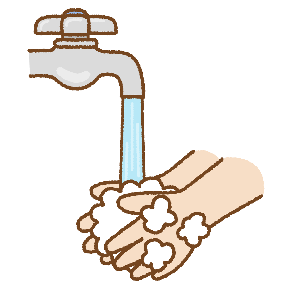 手洗いのフリーイラスト Clip art of washing hands