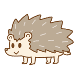 ハリネズミのフリーイラスト Clip art of hedgehog