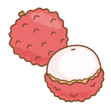 ライチのフリーイラスト Clip art of lychee