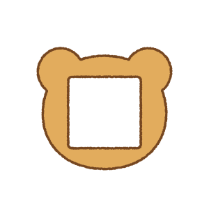 くまの名札のフリーイラスト Clip art of bear name tag