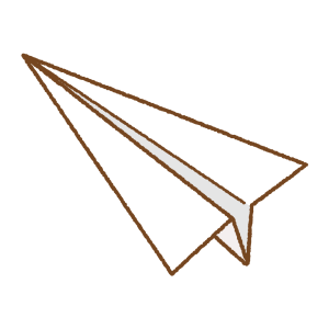 紙飛行機のフリーイラスト Clip art of paper-plane