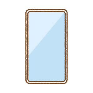 ベゼルレスのスマートフォンのフリーイラスト Clip art of bezel less smartphone