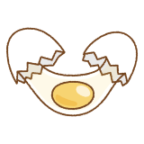 タマゴを割るフリーイラスト Clip art of egg open