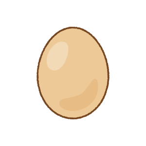 薄赤タマゴのフリーイラスト Clip art of light-red egg