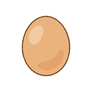 赤タマゴのフリーイラスト Clip art of red egg