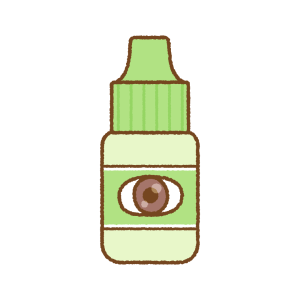 緑の点眼薬のフリーイラスト Clip art of green eye drop