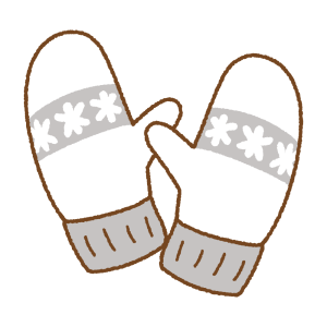 ミトン手袋のフリーイラスト Clip art of mittens