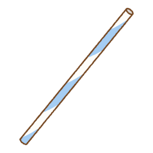 紙ストローのフリーイラスト Clip art of paper straw