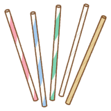 紙ストローのイラスト