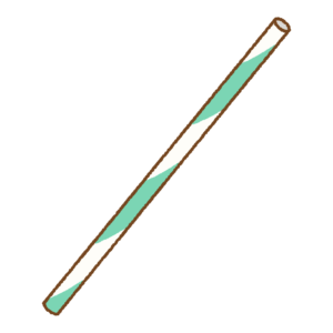 紙ストローのフリーイラスト Clip art of paper straw