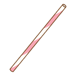 紙ストローのフリーイラスト Clip art of paper straw