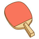 卓球のペンラケットのフリーイラスト Clip art of tabletennis-racket-penhold