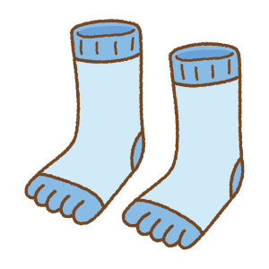 五本指ソックスのフリーイラスト Clip art of toe socks