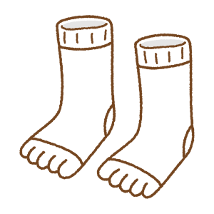 五本指ソックスのフリーイラスト Clip art of toe socks