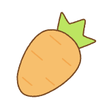 ニンジンのアイコンのフリーイラスト Clip art of carrot icon