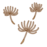 タンポポの綿毛のフリーイラスト Clip art of dandelion fluff