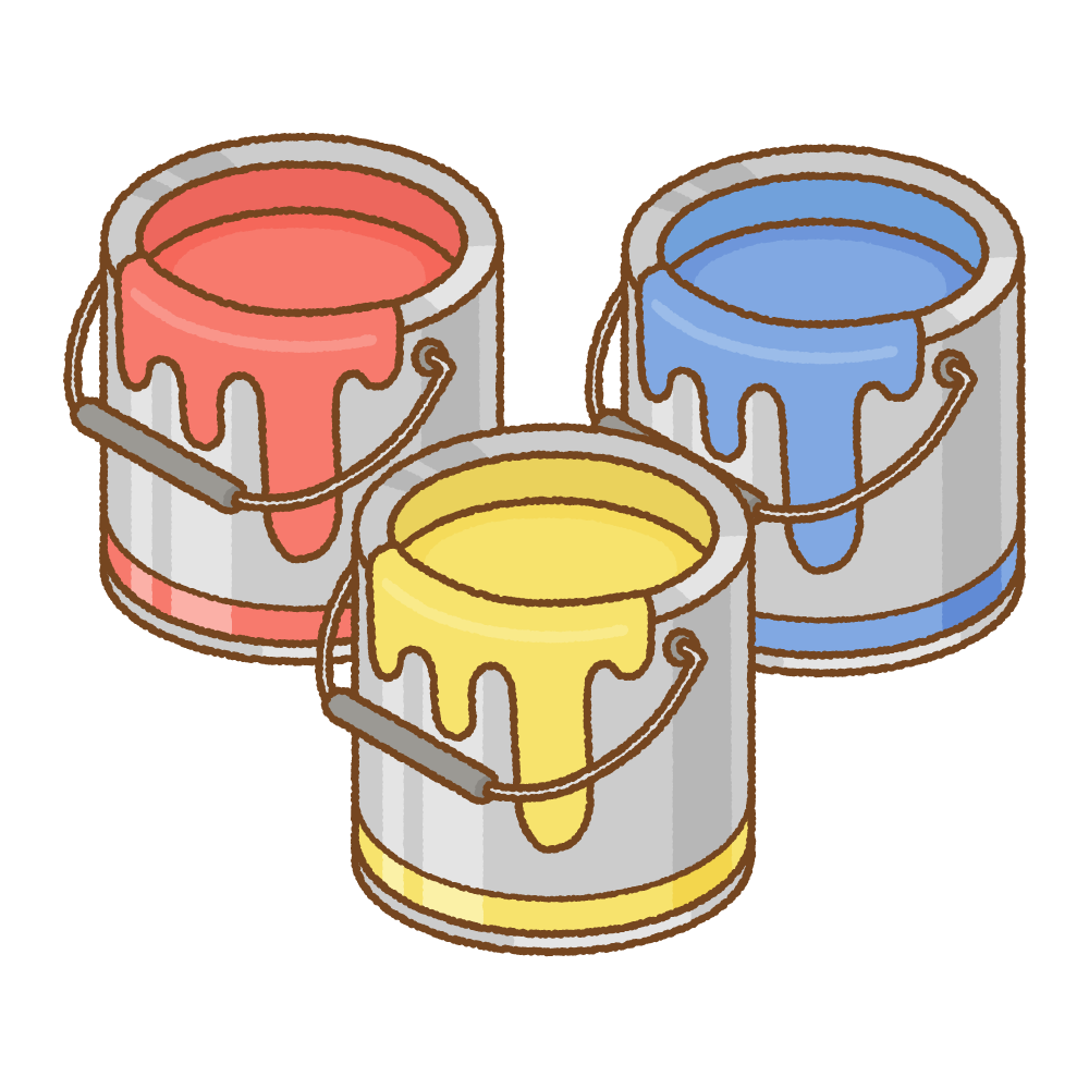 ペンキ缶のフリーイラスト Clip art of paint can